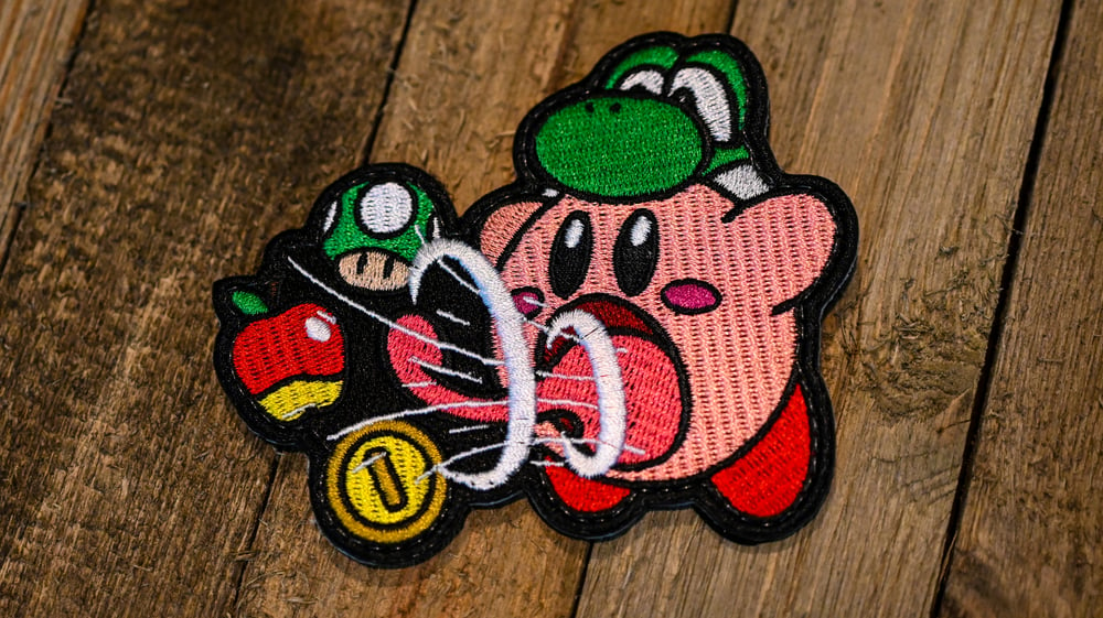 Image of KIRBY "YOSHI" EMBROIDERED PATCH