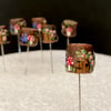 tree stump fairy house decorative sewing pin