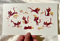 Image 5 of Little Black Cats Riso Print
