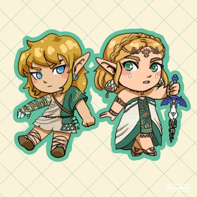 Image of Link & Zelda TOTK - Stickers