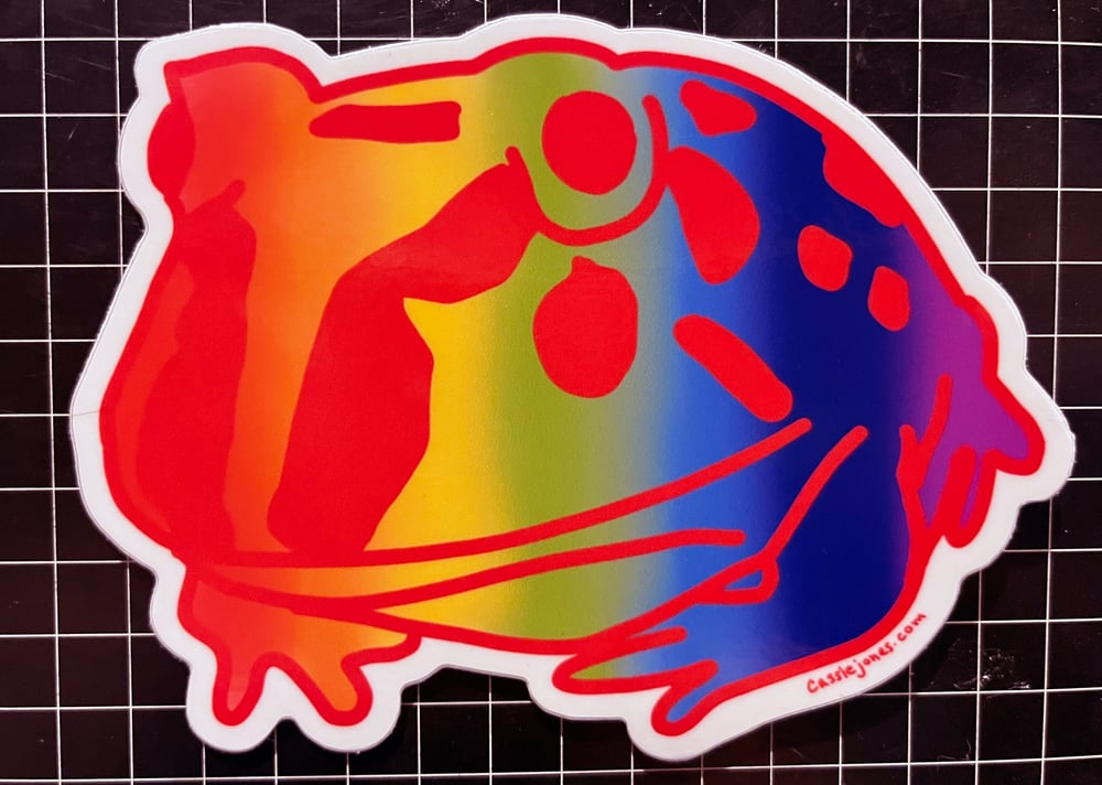 Image of Rainbow Frog Sticker 