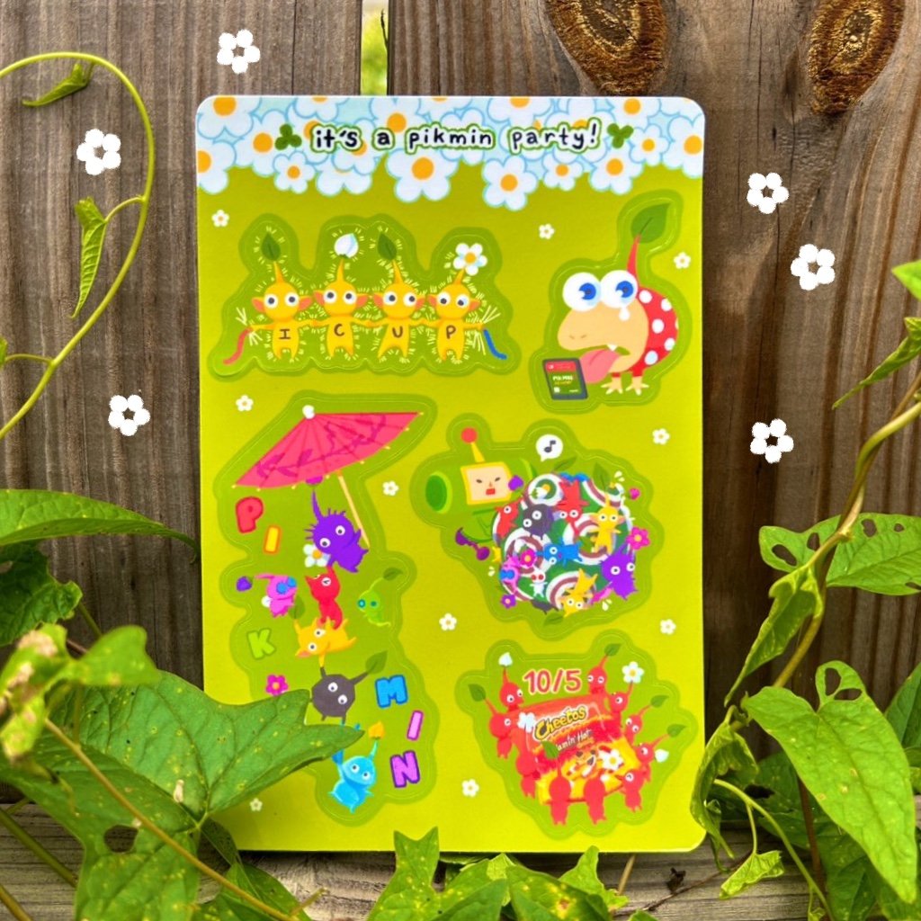 Pikmin Party! - Sticker Sheet