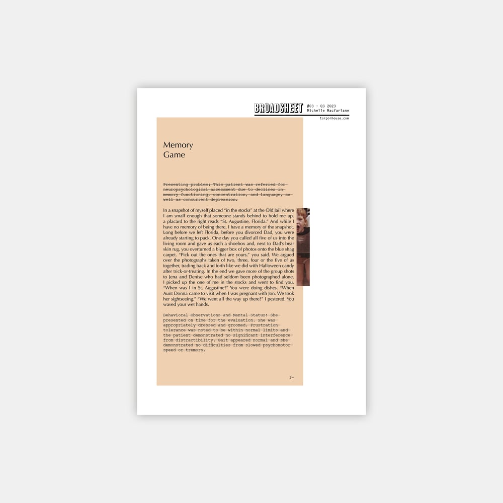 Broadsheet #03 Michelle Macfarlane