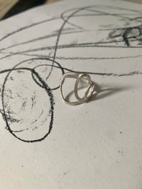 Image 2 of ‘A Bigger Release’ hammered recycled silver ring