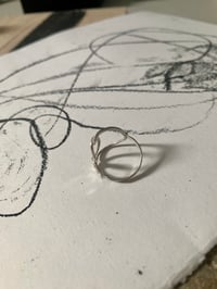 Image 3 of ‘A Bigger Release’ hammered recycled silver ring