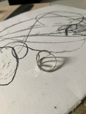 Image of ‘A Bigger Release’ hammered recycled silver ring