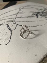 Image 4 of ‘A Bigger Release’ hammered recycled silver ring