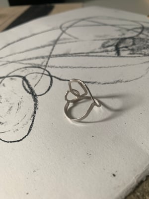 Image of ‘A Bigger Release’ hammered recycled silver ring