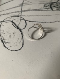 Image 3 of ‘A Release’ hammered recycled silver ring