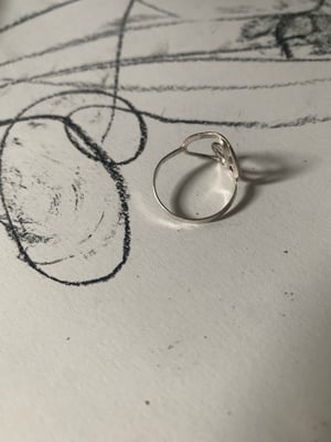Image of ‘A Release’ hammered recycled silver ring