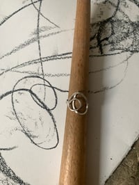 Image 1 of ‘A Release’ hammered recycled silver ring