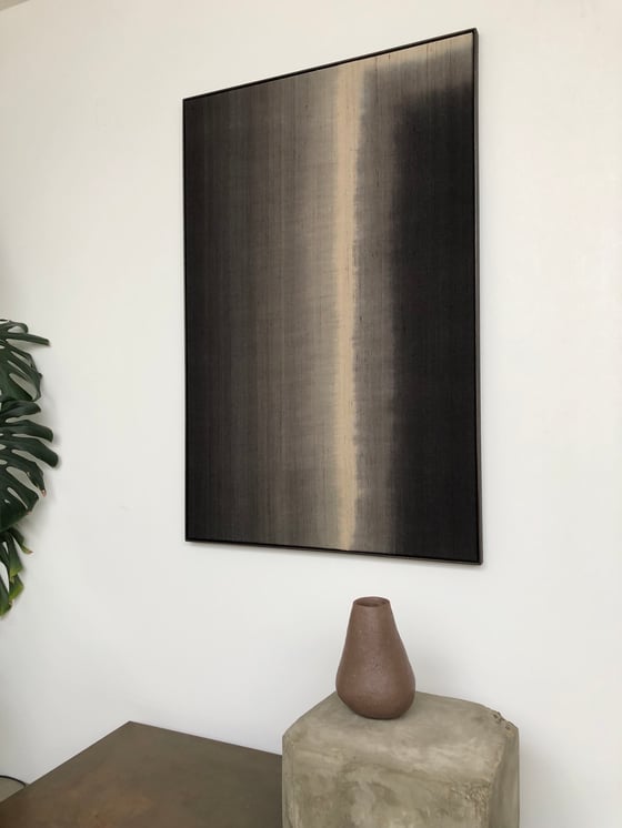 Image of dipdyed abstract khadi slik composition