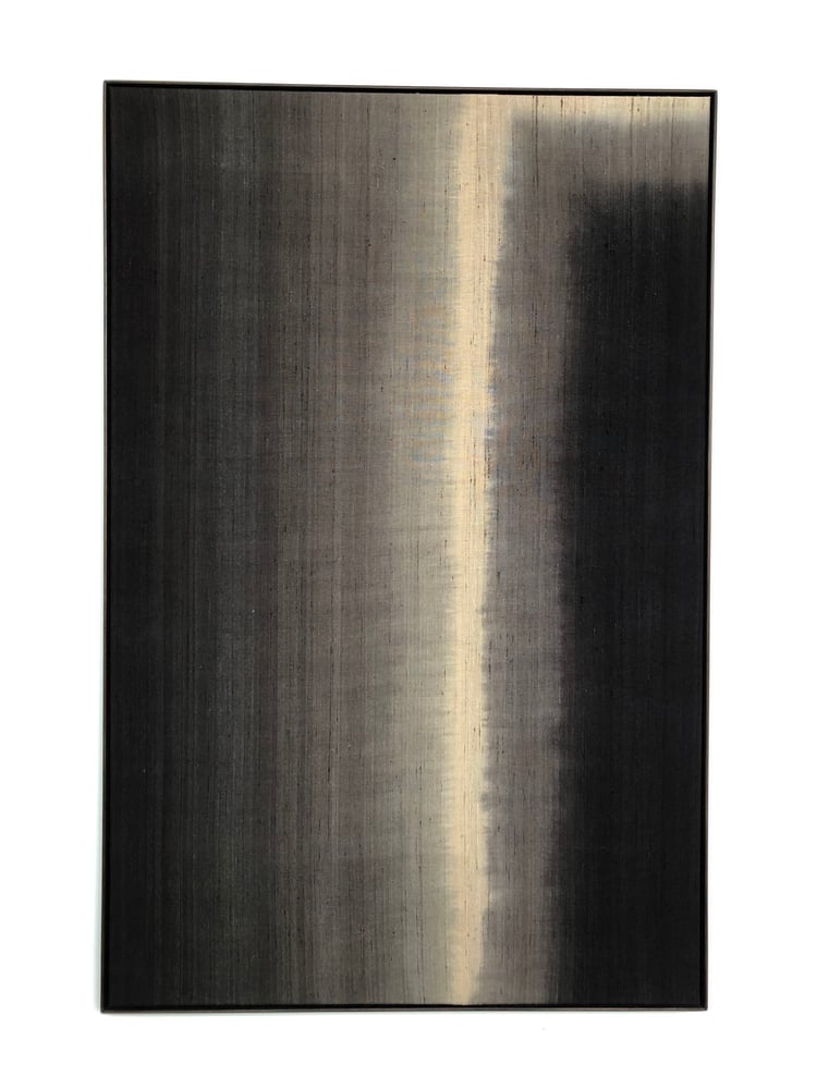 Image of dipdyed abstract khadi slik composition