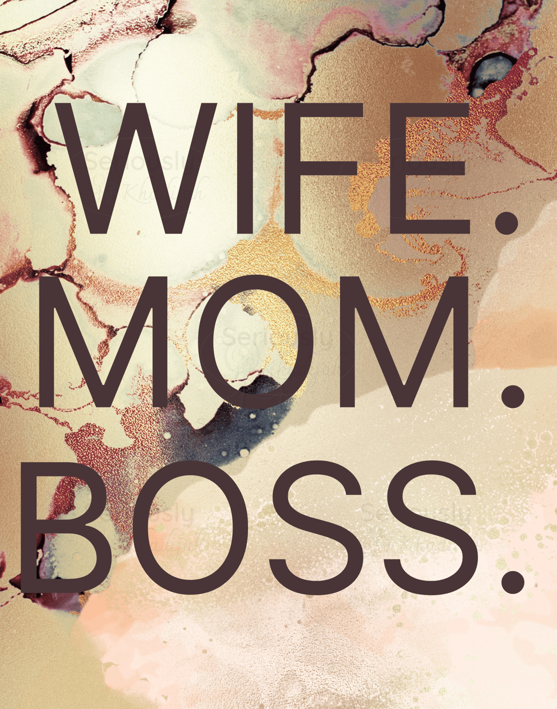 Image of Wife Mom Boss: 3 in 1 Bold Statement Printable Set