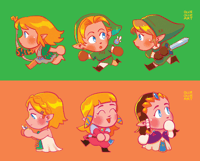 Image 2 of Link and Zelda Stickers (PREORDER)