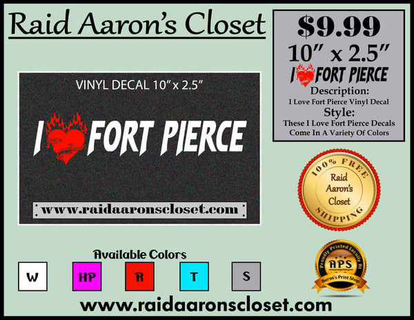 Image of I Love Fort Pierce Vinyl Decal