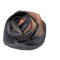 Image 2 of 10YD.  COBBLESTONE  HAND DYED SARI SILK RIBBON BY COLOR KISSED SILK