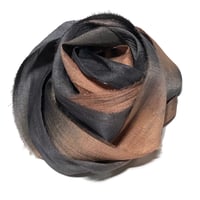 Image 1 of 10YD.  COBBLESTONE  HAND DYED SARI SILK RIBBON BY COLOR KISSED SILK