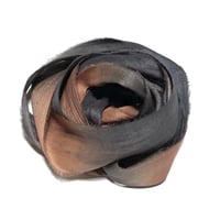 Image 5 of 10YD.  COBBLESTONE  HAND DYED SARI SILK RIBBON BY COLOR KISSED SILK
