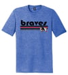 New Braves Striped TriBlend tee