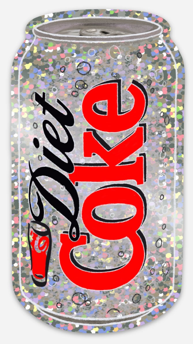 Image of diet c*ke glitter sticker