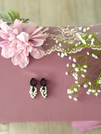 Image 1 of White Pearl Clusters (Black)