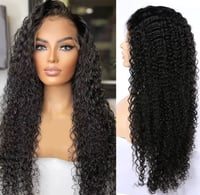 Image 1 of 13x4 Transparent/HD Kinky Curly  Frontal Wig