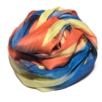Image 1 of 10YD.  MAJESTIC  HAND DYED SARI SILK RIBBON BY COLOR KISSED SILK