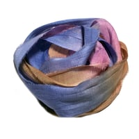 Image 3 of 10YD. DREAM CATCHERS  HAND DYED SARI SILK RIBBON BY COLOR KISSED SILK