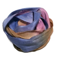 Image 4 of 10YD. DREAM CATCHERS  HAND DYED SARI SILK RIBBON BY COLOR KISSED SILK