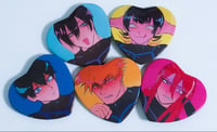 Image of blue lock heart buttons