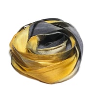 Image 2 of 10YD.  BUMBLE  HAND DYED SARI SILK RIBBON BY COLOR KISSED SILK