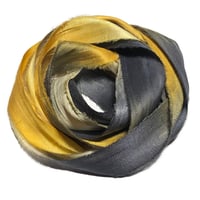 Image 3 of 10YD.  BUMBLE  HAND DYED SARI SILK RIBBON BY COLOR KISSED SILK