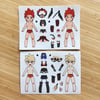 KiriBaku Dress-Up sticker sheets