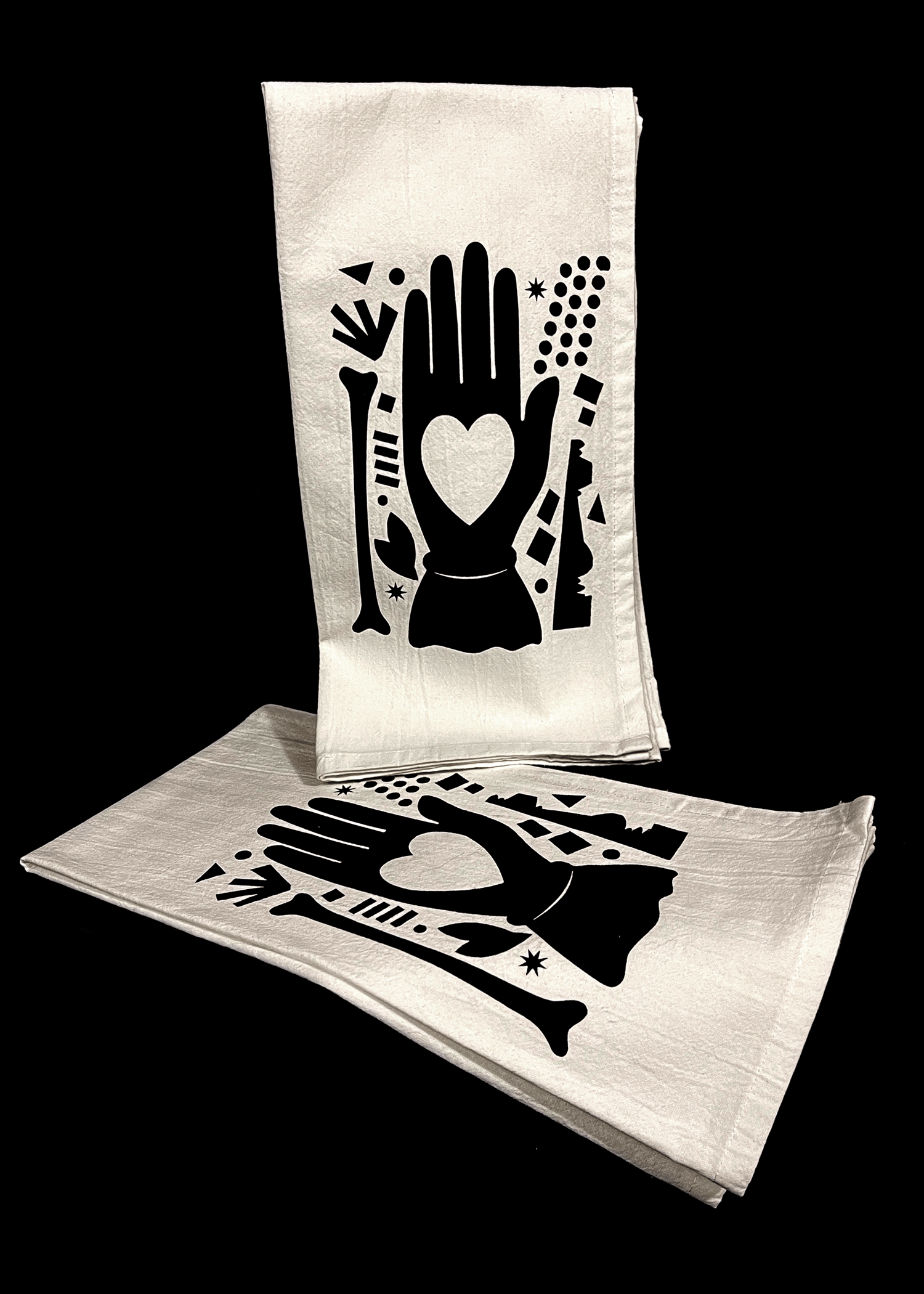 Heart & Hand - 28"x28" Tea Towel
