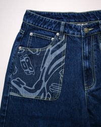 Image 3 of Blue Edition Sloucher Jorts