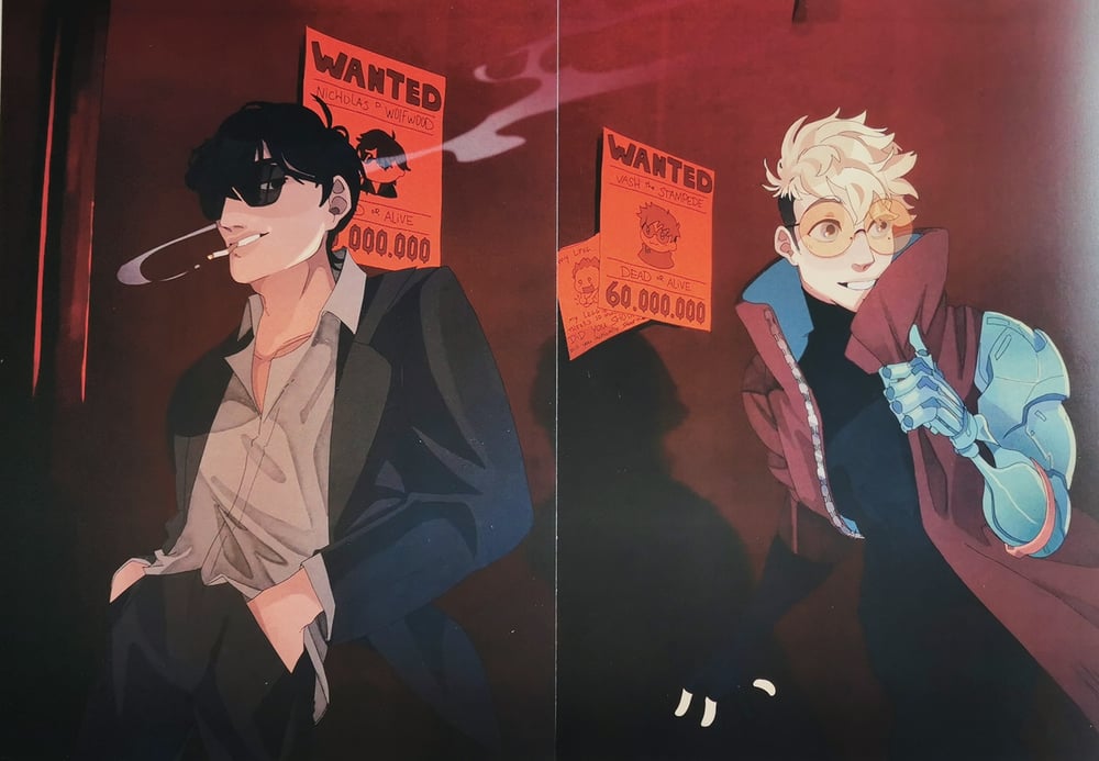 Image of Vash The Stampede - Vash and Wolfwood Print - A4