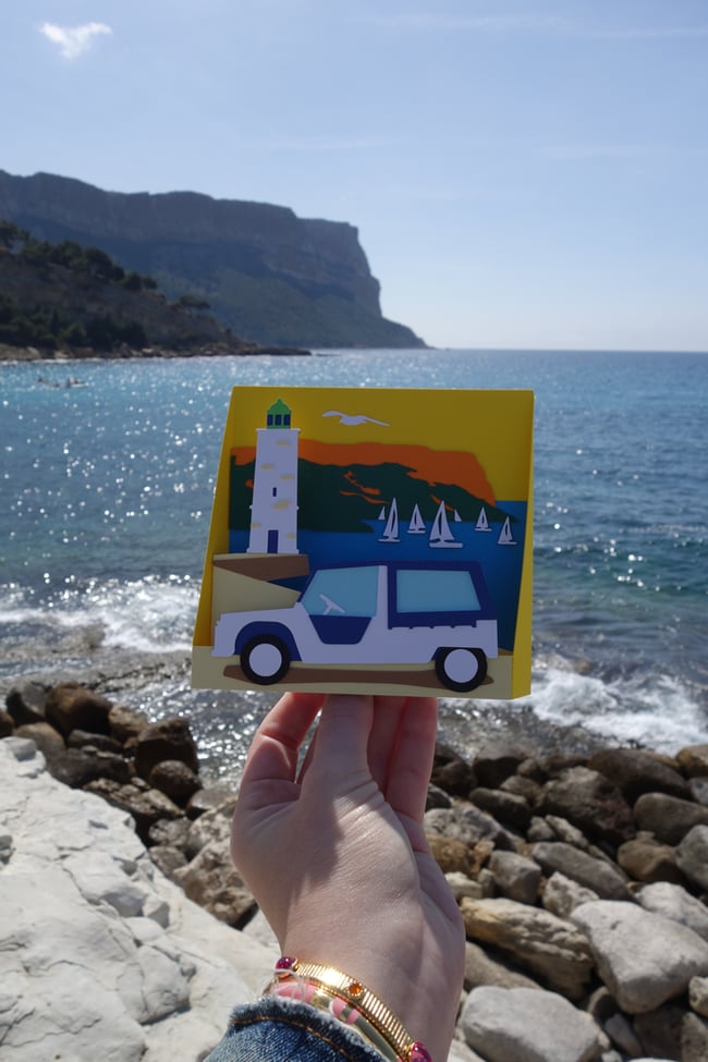 Carte pop-up Balade dans Cassis