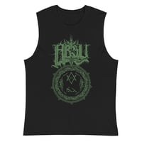 Image 1 of ABSU - CACHET OF TARA (GREEN PRINT) MUSCLE SHIRT