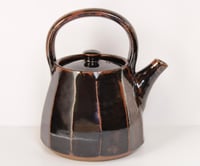 Image 2 of Faceted Tenmoku teapot