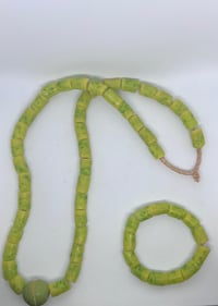 Image 1 of Lime Green Trade Beads Set