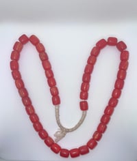 Red Glass Beads Necklace 