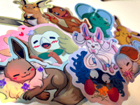 Image 1 of Holographic Pokemon Flower Stickers