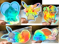 Image 3 of Holographic Pokemon Flower Stickers