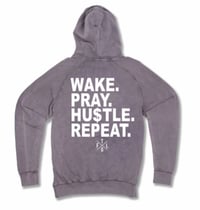 Image 1 of Wake Pray Hustle Repeat Vintage Hoodie 