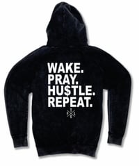 Image 3 of Wake Pray Hustle Repeat Vintage Hoodie 