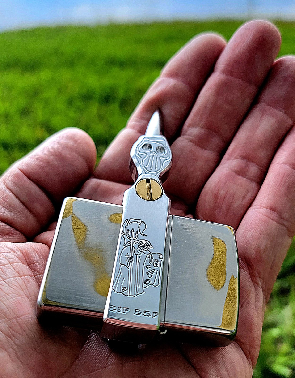 Mr. D Dealer version Zip Zap polished with pocket clip | Scorpion