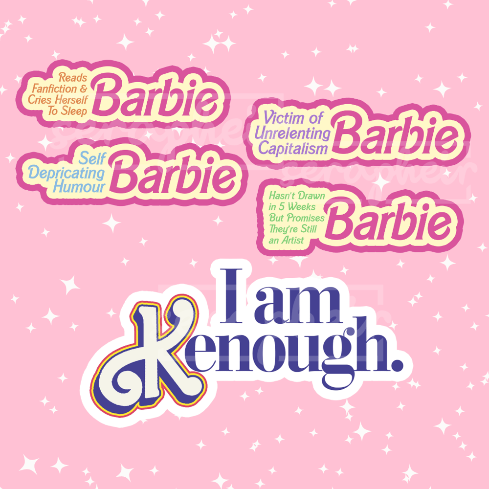 Image of Kenough / Barbie - Holo Stickers