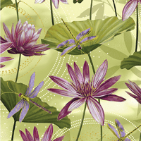Image 4 of DANCE OF THE DRAGONFLY-2 1/2" Pinwheel by Maria Kalinowski of Kanvas for Benartex.