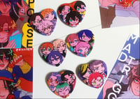 Image of HYPMIC hypnosis mic division 2in heart buttons